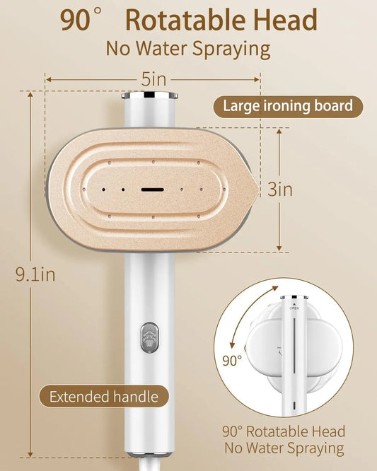 Mini vaporizador portátil de 1200 W, calentamiento rápido en 10 segundos, uso vertical/horizontal para viajes, oficina y hogar, eliminación de arrugas sin esfuerzo